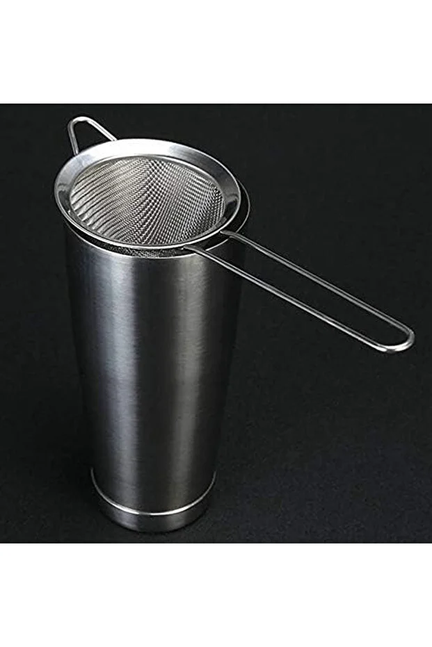 Barista Konik Kokteyl Süzgeci 8 cm – Profesyonel Paslanmaz Çelik Bar Strainer Mixology Araçları